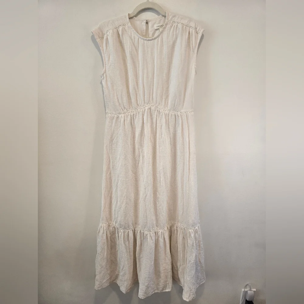 Treasure & Bond Cream Midi Dress Size Small Nwot.